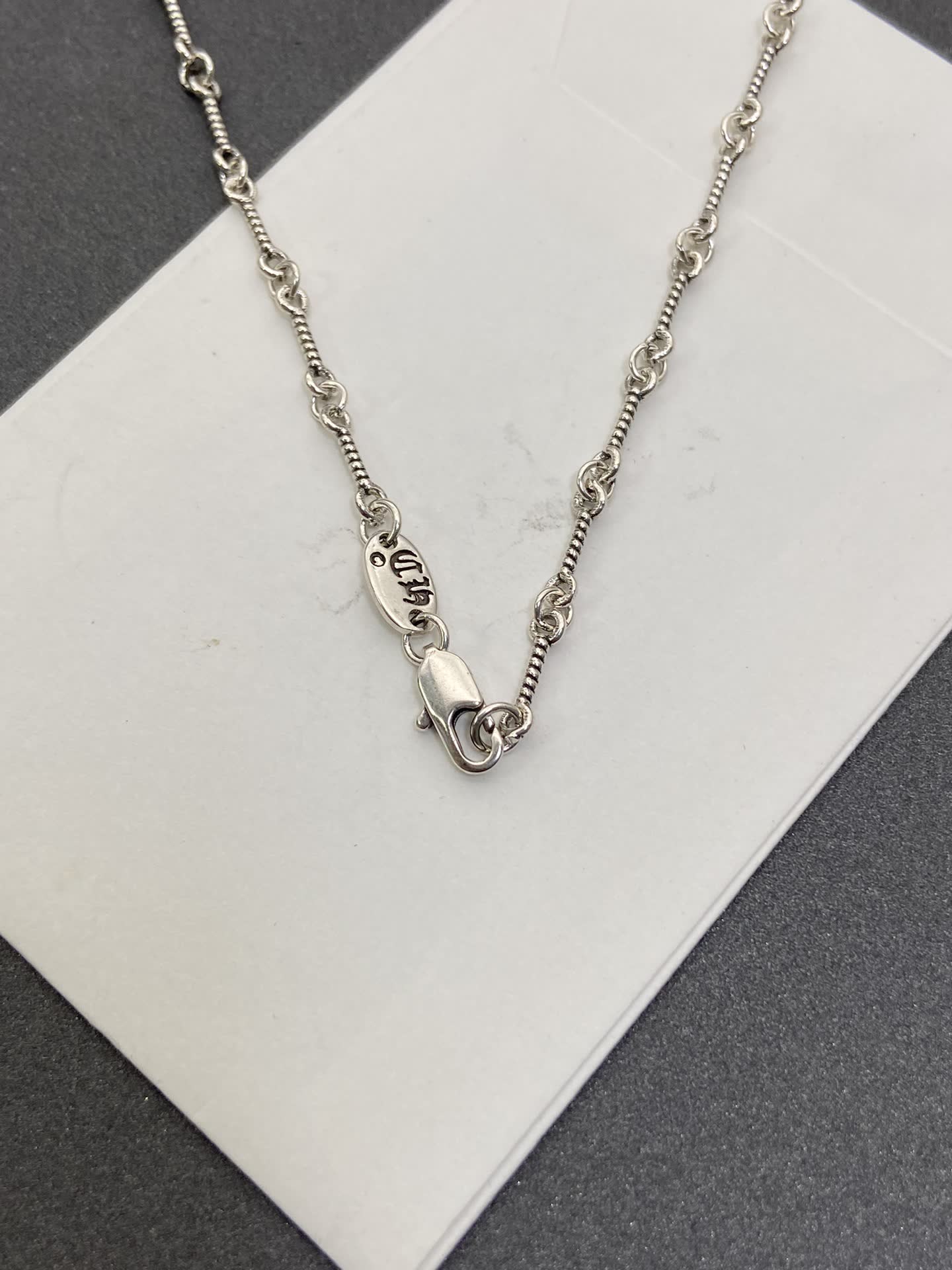 Chrome Hearts Silver Cross Pendant Necklace